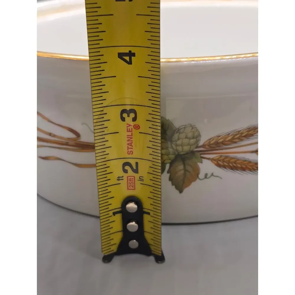 Vintage Royal Worcester Evesham Gold Oval Covered Casserole Dish